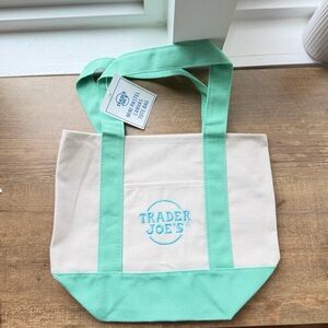 Mint Green and Cream Tote Bag